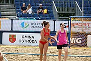 Deutsch: Beachhandball Europameisterschaften 2019 (Beach handball Euro); Tag 5: 6. Juli 2019 – Frauen, Halbfinale, Kroatien-Dänemark 1:2 (12:19, 17:10, 4:7) English: Beach handball Euro; Day 5: 6 July 2019 – Semifinal Men – Croatia-Denmark 1:2 (12:19, 17:10, 4:7)