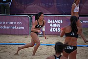 Deutsch: Beachhandball bei den Olympischen Jugendspielen 2018; Tag 5, 10. November 2018; Mädchen, Hauptrunde - Chinese Taipei (Taiwan)-Niederlande 1:2 English: Beach handball at the 2018 Summer Youth Olympics at 11 October 2018 – Girls Main Round – Chinese Taipei (Taiwan)-Netherlands 1:2