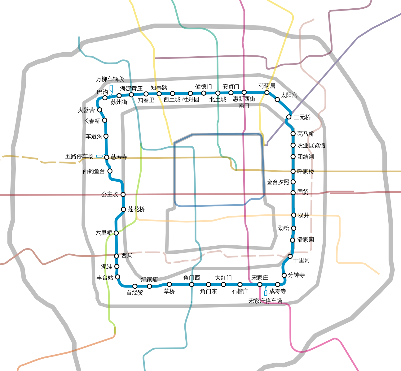 Кольцевая линия метро пекин. Пекинское метро схема 2023. Метро Пекина схема 2023. Линия 10 Пекин. Карта метро Пекина.