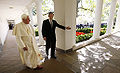 Benedictus and Bush White House Colonnade 2008.jpg