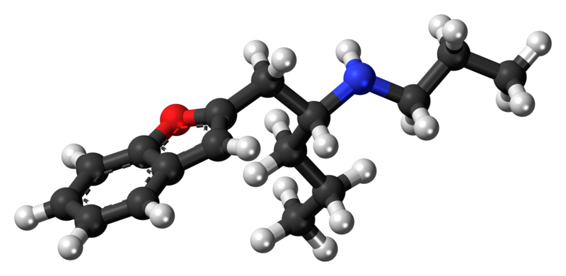 File:Benzofuranylpropylaminopentane molecule ball.png