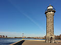 * Nomination Blackwell Island Light, a stone lighthouse at the north end of Roosevelt Island (Manhattan, New York). Built in 1872. Wards Island Bridge visible in the background. --Rhododendrites 16:17, 23 November 2015 (UTC) * Decline Strong distortion, banding in the sky, sharpness not convincing, sorry, not a QI to me --Poco a poco 18:54, 23 November 2015 (UTC)