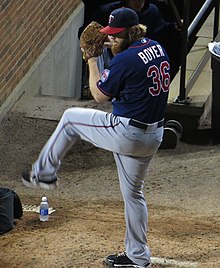 Boyer with the Minnesota Twins in 2015 Blaine Boyer (21533233870) (cropped).jpg