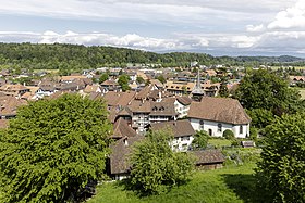 Blick vom Schlossberg auf Laupen