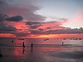 Sunset at Boracay on a cloudy day taken from Boat Station 2.