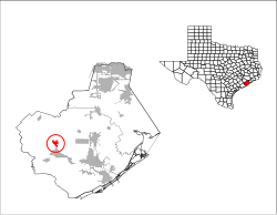 Location of West Columbia, Texas