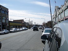 Bergen County (버겐 카운티), New Jersey, is home to all of the nation's top ten municipalities by percentage of Korean population, led by Palisades Park (벼랑 공원) (above), a borough where Koreans comprise the majority (52%) of the population.[127][128]