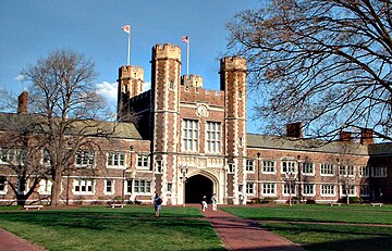 Brookings Hall, the administrative building for Washington University in St. Louis