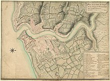 17th-century - Plan de la ville de Brest, et du bourg de Recouvrance avec le projet d'enceinte.