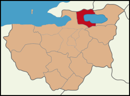 District d'Orhangazi - Carte