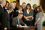 Thumbnail for File:Bush signing Unborn Victims of Violence Act of 2004.jpg