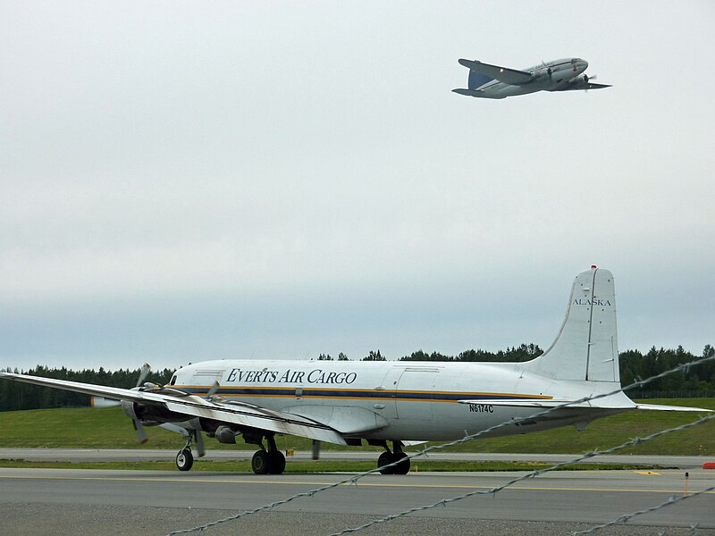 File:C-46 and DC-6 in freight service 2011.jpg