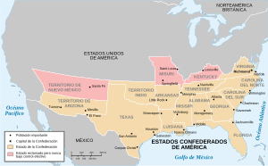 Estados Confederados De América: Historia, Gobierno y política, Relaciones con los Estados Unidos