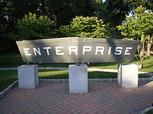 The stern plate of USS Enterprise located in River Vale, New Jersey. CV-6 Stern Plate.JPG