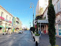 Madero Caddesi, Aguascalientes'in tarihi merkezi.