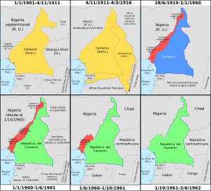Cameroon boundary changes-es.svg