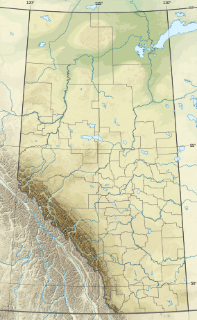 Map showing the location of Jasper National Park