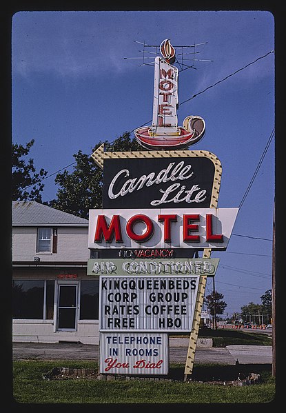 File:Candle Lite Motel sign, Danville, Illinois (LOC).jpg