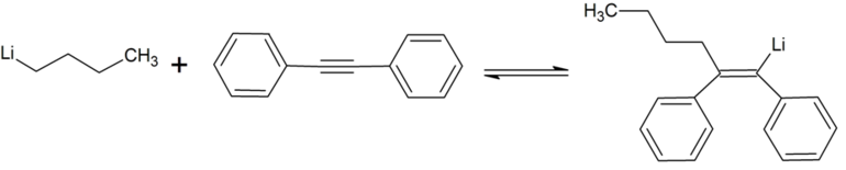 Carbometalation Example reaction with n-BuLi