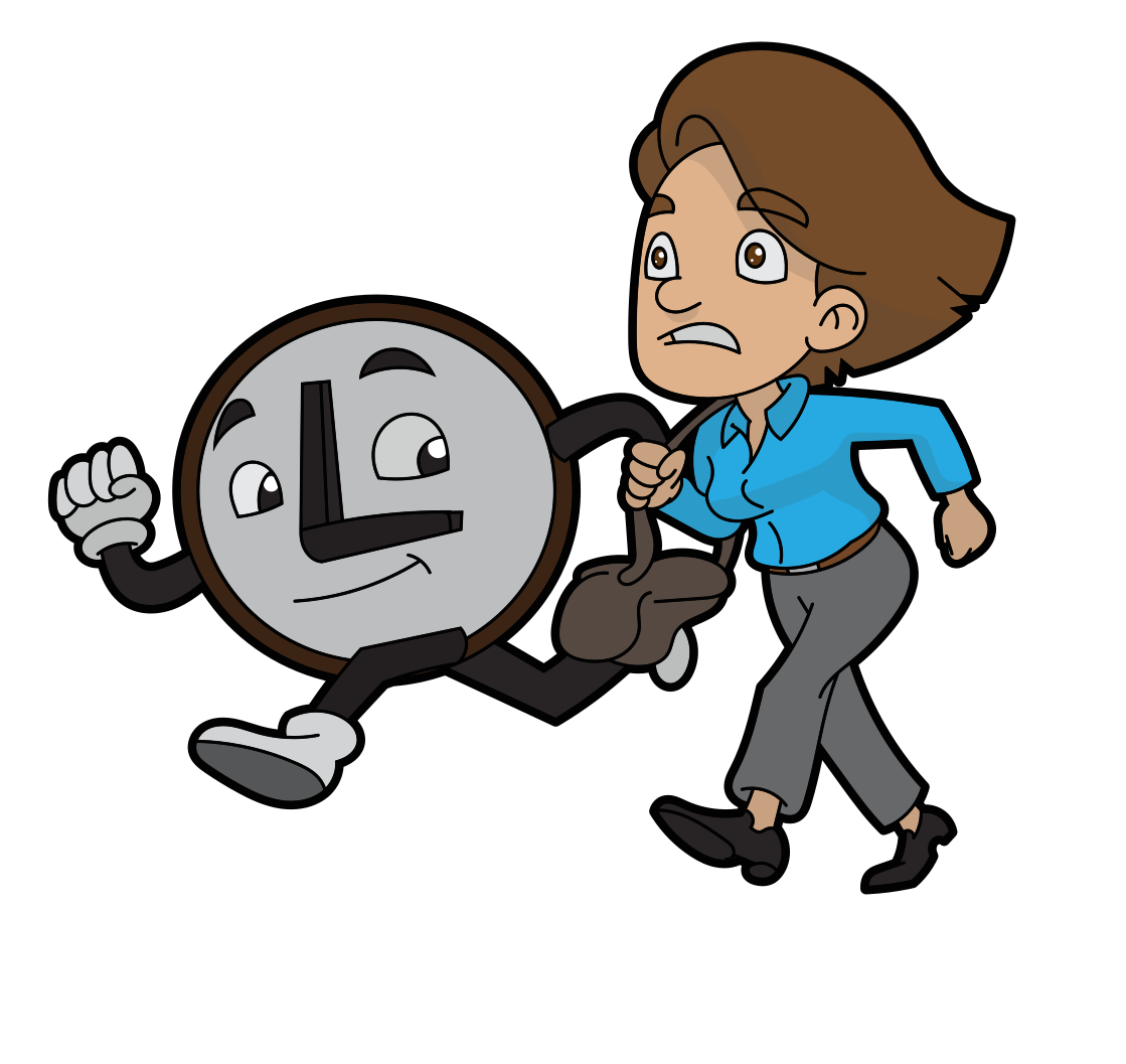 Download File Cartoon Woman Rushing And Running With A Big Clock Svg Wikimedia Commons