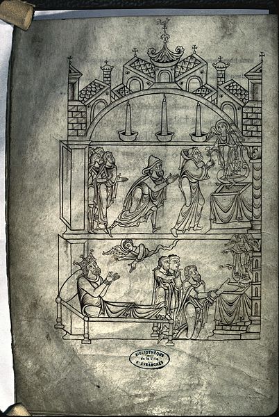 File:Cartulaire du Mont-Saint-Michel - BM Avranches - Ms210 f25v (Édouard le Confesseur et Robert le Magnifique).jpg