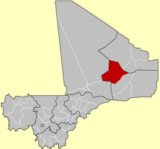 Bouremin piiri Malin kartalla.