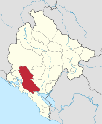 Lage der Gemeinde in Montenegro
