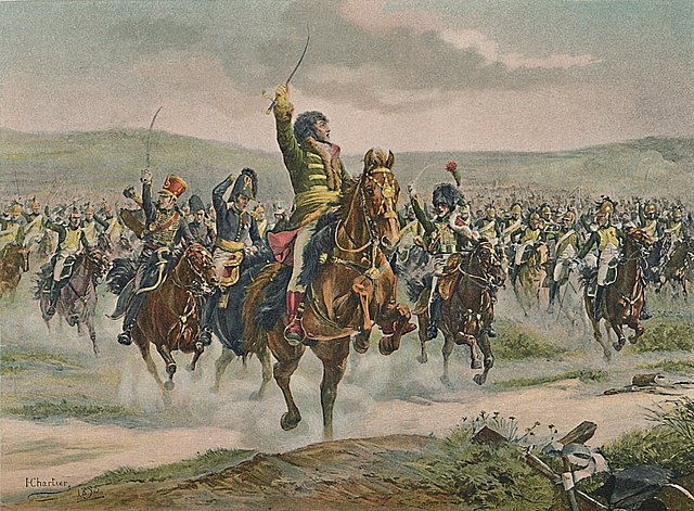 Marshal Murat leading dragoons at Jena.