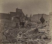 Ruins of the second hotel following the Great Chicago Fire