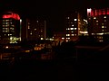 A picture of the Children's Hospital of Pittsburgh at night.