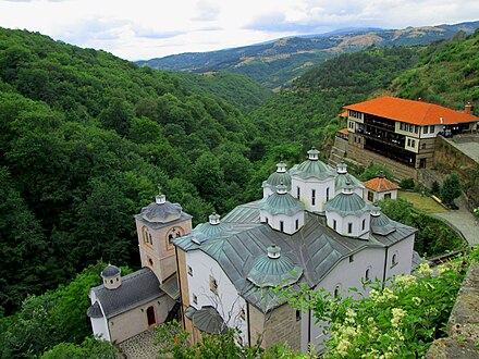 Osogovo Monastery is situated in the mountains outside the town