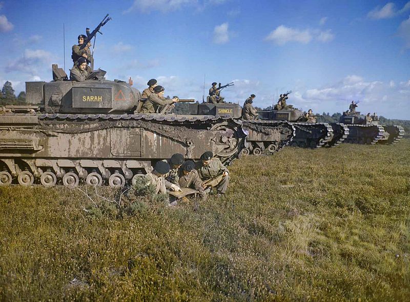 File:Churchill tanks in UK Oct 1942 IWM TR 214e.jpg