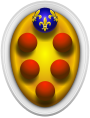 Coat of arms of the House of Medici (Baroque period representation).svg