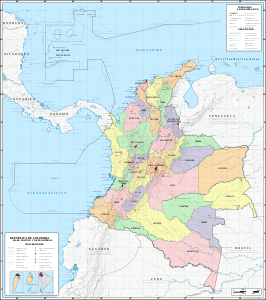 Map of Colombia 2009