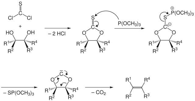 Mechanismus der Corey-Winter-Eliminierung