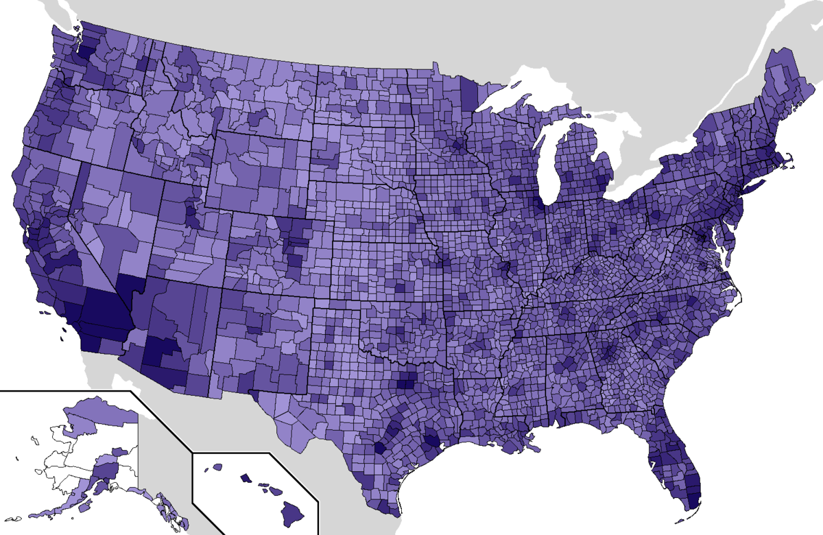 Central states. США демография карта. Плотность населения Соединенных Штатов Америки. Штаты США по численности. Рождаемость по Штатам США.