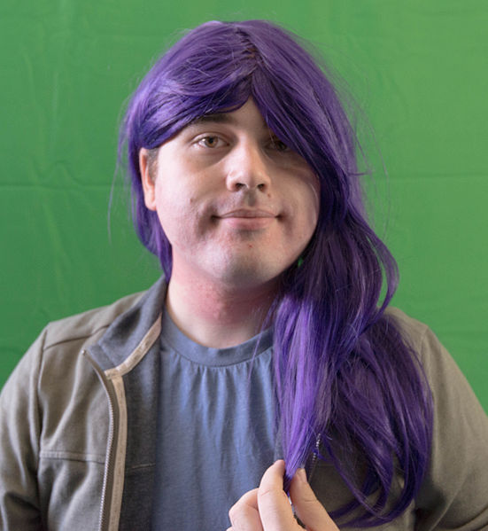 File:D Coetzee with purple wig.jpg