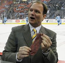 Dan Potash with the Knitting Lady's sock. Dan potash with Knitting Lady's sock.JPG