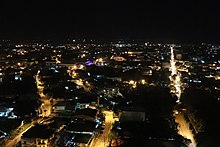 Davao City aerial view at night