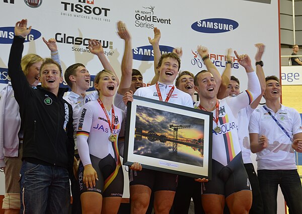 The German team (pictured in Glasgow) won the overall team standings.