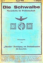 No. 1, 1. Jaargang, August 1924, 8 pages with 21 diagrams Die Schwalbe 1924.jpeg