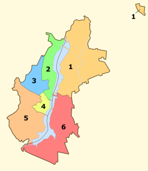 Схема административного деления Воронежа