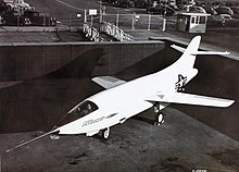 The D-558-2 undergoing tests Douglas D-558-II Skyrocket front upper view.jpg