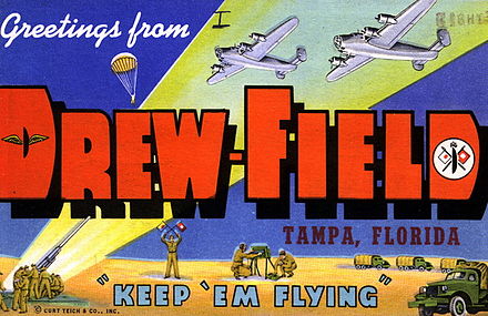 World War II postcard from Drew Army Airfield