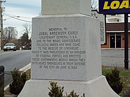 Inscription on the Jubal Early Monument, Lynchburg VA, November 2008