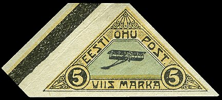 Первая авиапочтовая марка Эстонии, 1920 (Sc #С1)