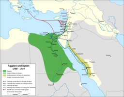 Egypt and Syria 1768 to 1774 map de