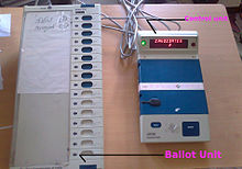 Ballot unit (left) and Control unit (right) Electronicvotingmachinewithbucu.jpg