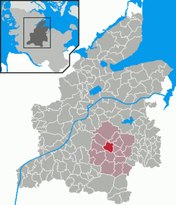 Läget för kommunen Ellerdorf i Kreis Rendsburg-Eckernförde