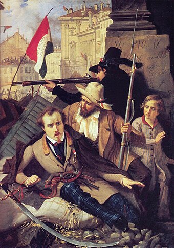 Episode from the Five Days of Milan, painting by Baldassare Verazzi